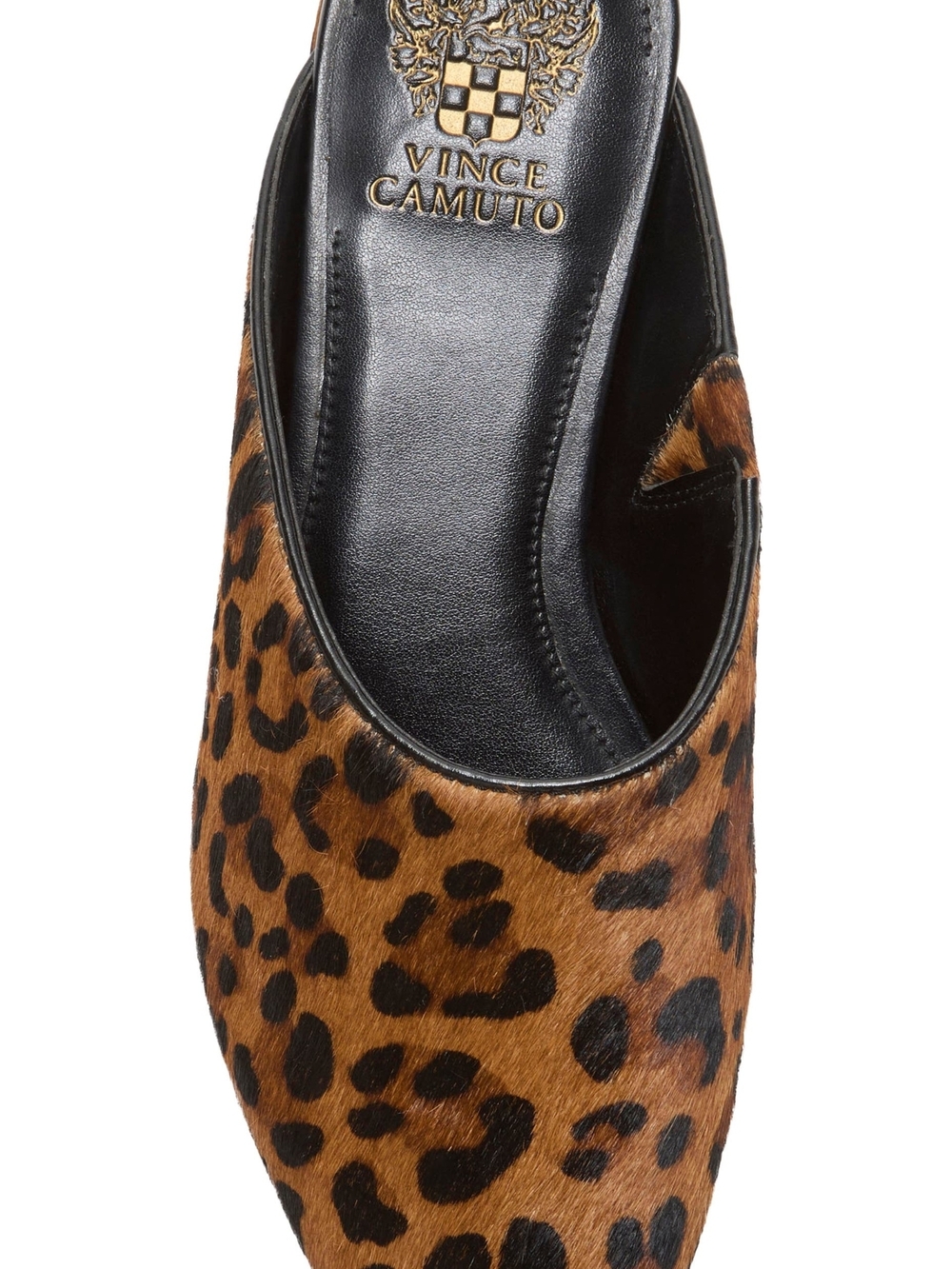 Sizes 5 To 9.5 Vince Camuto Genuine Calf Hair Leopard Print Pointed Toe Mule - Picture 4 of 11